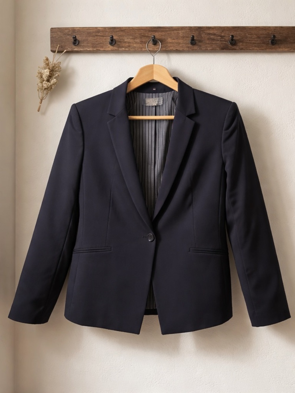 Tahari Navy Single-Button Women's Blazer
